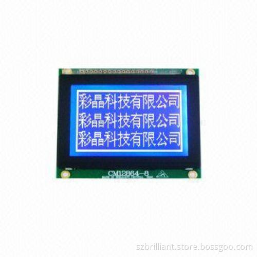 12864 monochrome LCD display module with LED backlight supports serial parallel interface